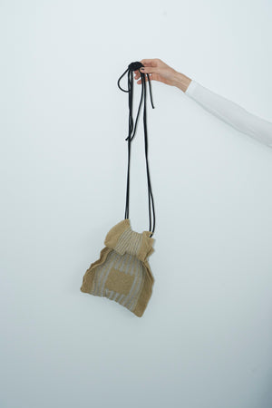 PCSTD-KN01 2WAY SHINY KNIT FRIL BAG