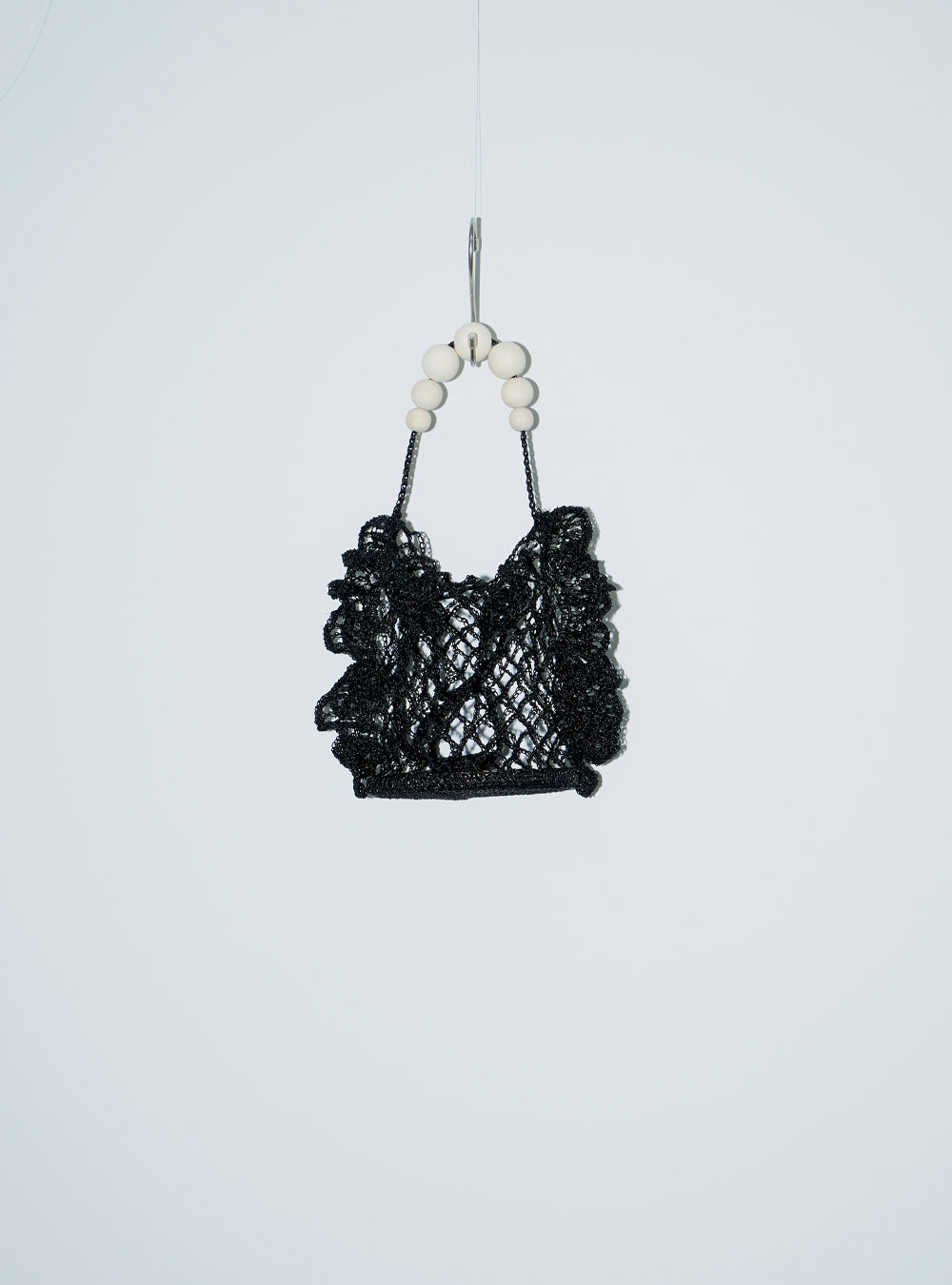 PC23S-BG01 Cord Net Fril Bag BLACK